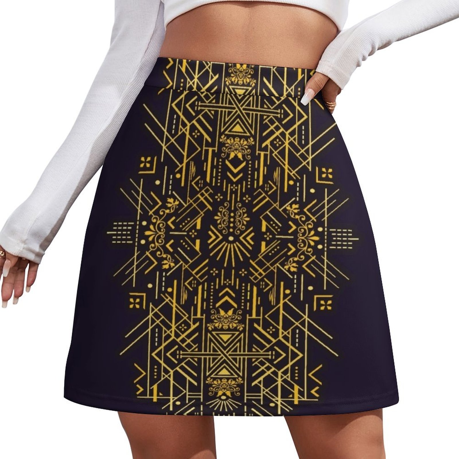 Korean Luxury Lifestyle - Life is Golden Mini Skirt women's