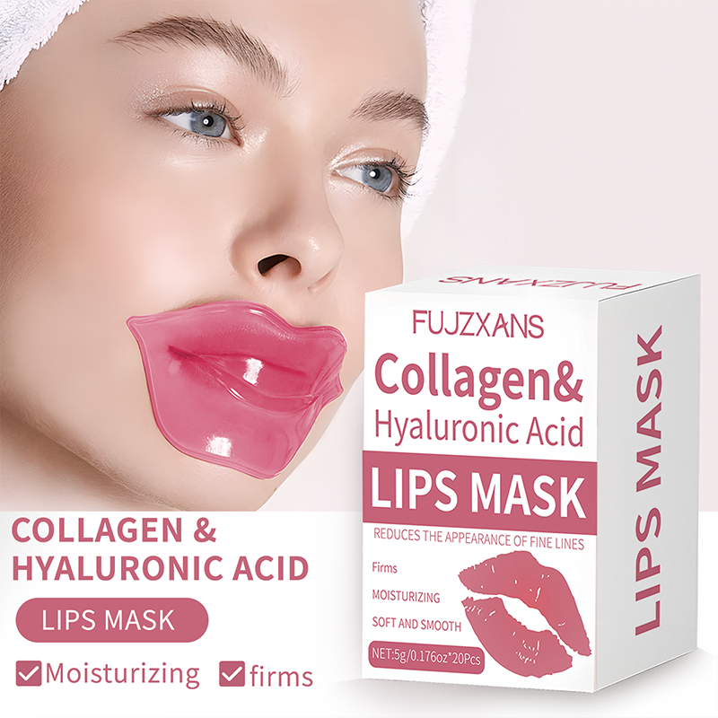 Sheet Mask Collagen - 20Pcs/Box Pink Lips Masks Sheets For