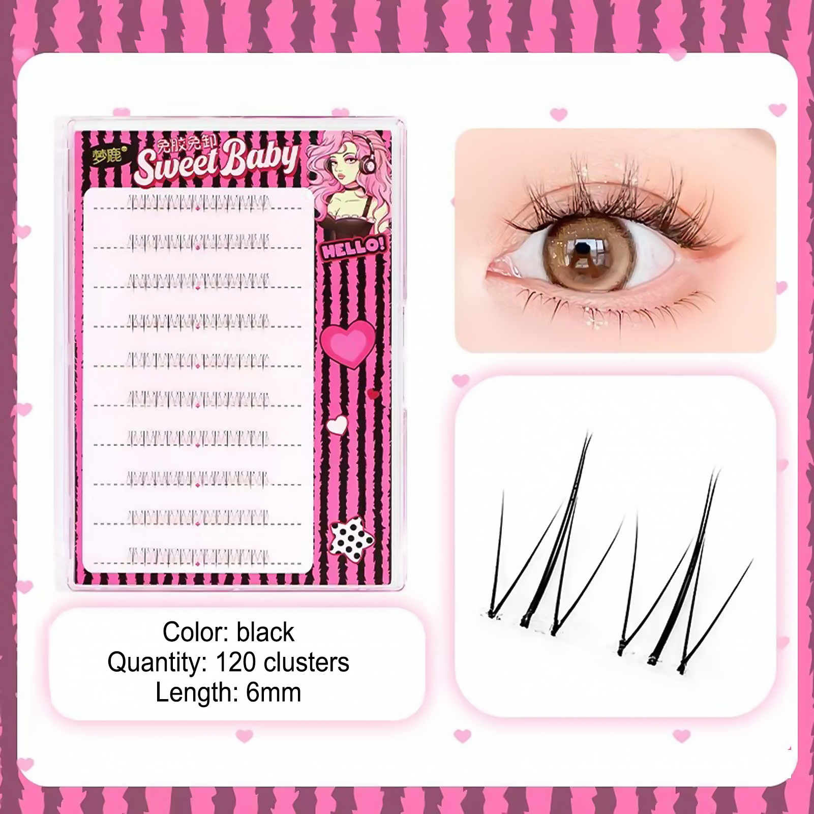Korean Women Lifestyle - Women DIY Curling Eyelash Clusters Korean