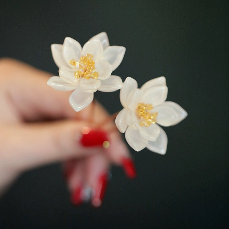 1Pair Vintage Hairpin Glazed F - Hanbok Hair Pin บทวิจารณ์และราคา