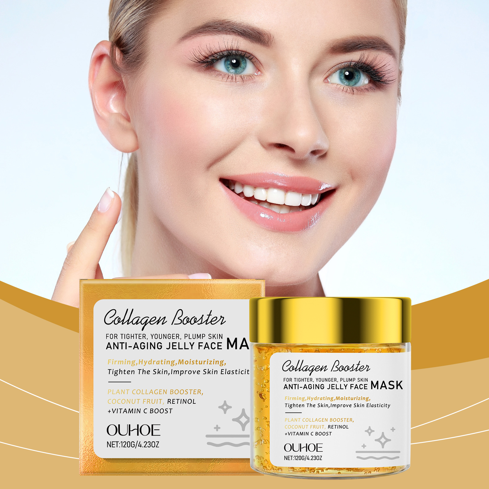 Anti-wrinkle Collagen Face Mas - Sheet Mask Collagen บทวิจารณ์และราคา