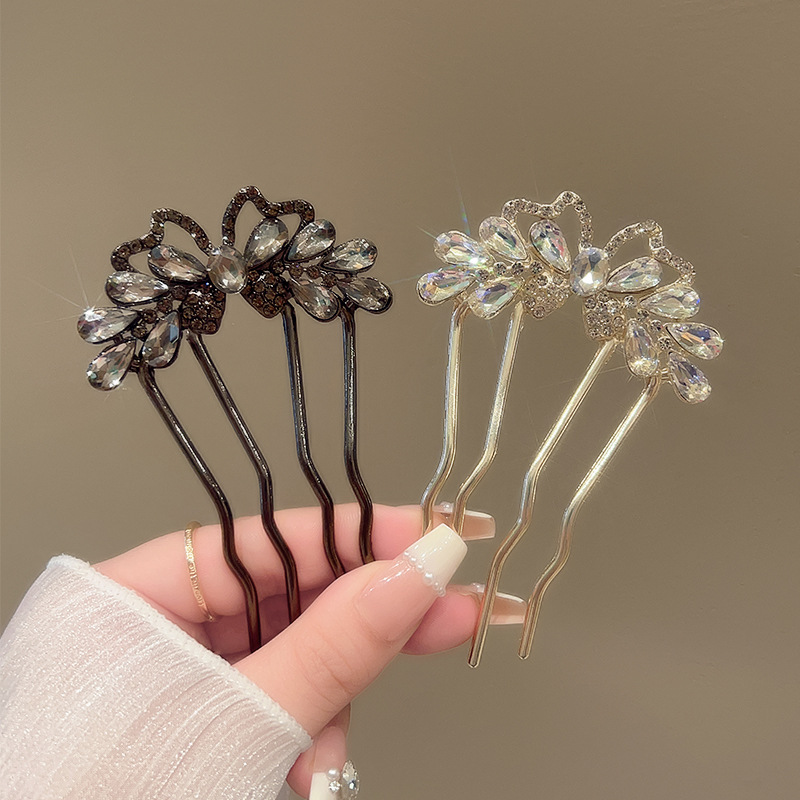 Fashion Rhinestones U-Shaped H - Hanbok Hair Pin บทวิจารณ์และราคา