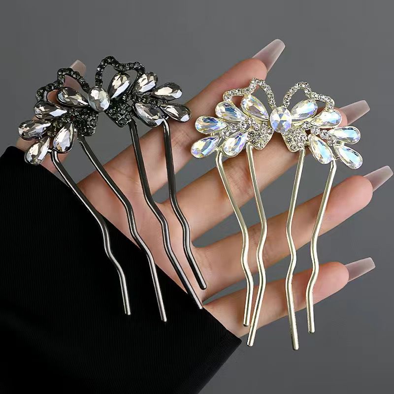 Fashion Rhinestones U-Shaped H - Hanbok Hair Pin บทวิจารณ์และราคา