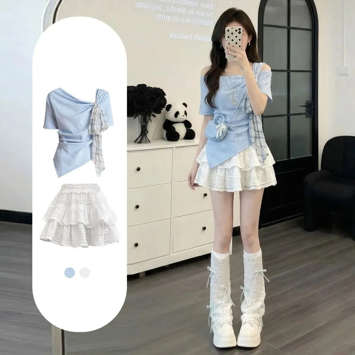 Women's Korean Summer Sweet Bl - Korean Lifestyle บทวิจารณ์และราคา