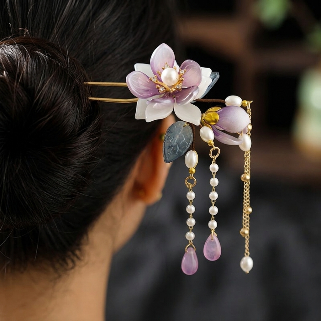 Alloy U Shaped Hair Pin With O - Hanbok Hair Pin บทวิจารณ์และราคา