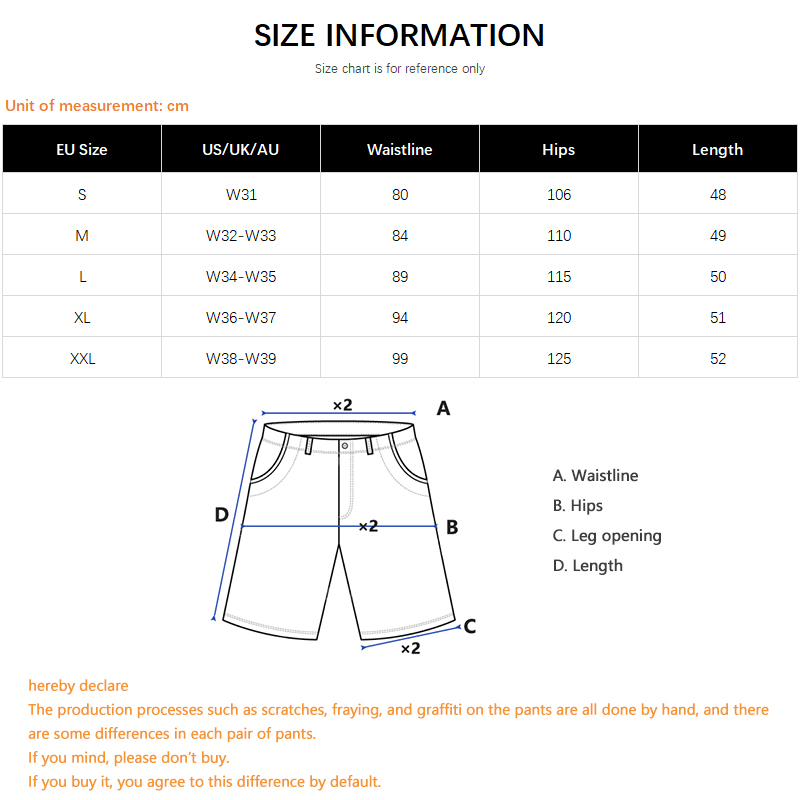 Hip-Hop Streetwear Men's Denim - Korean Lifestyle บทวิจารณ์และราคา