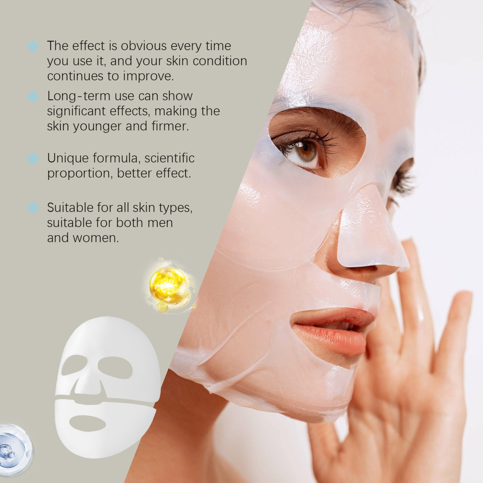 Bio Collagen Face Mask Lifting - Sheet Mask Collagen บทวิจารณ์และราคา