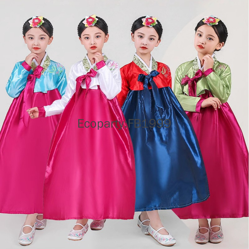 4 Colors Girls Hanbok Dress Ko - Korean Lifestyle บทวิจารณ์และราคา