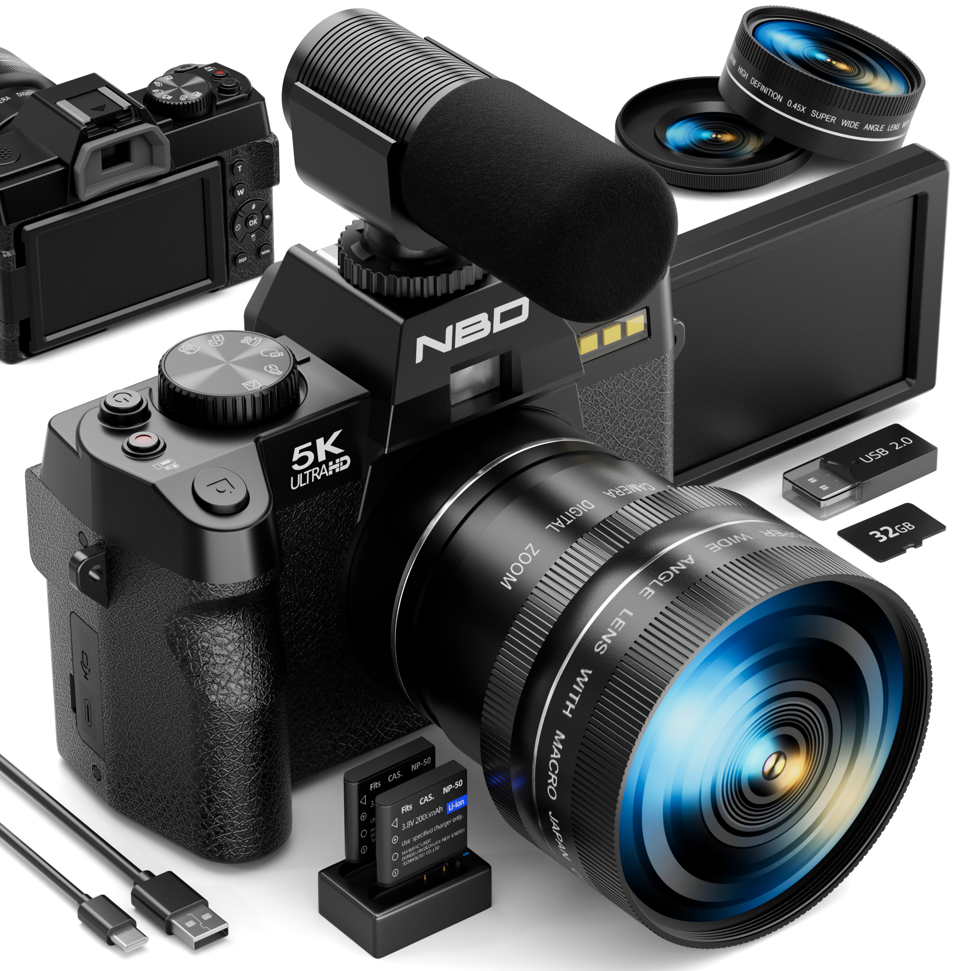 NBD 5K 48MP Digital Cameras fo - Korean Lifestyle App บทวิจารณ์และราคา