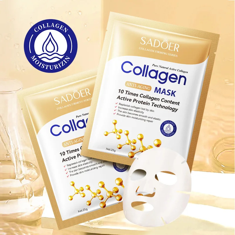10pcs Anti-aging Collagen Face - Sheet Mask Collagen บทวิจารณ์และราคา
