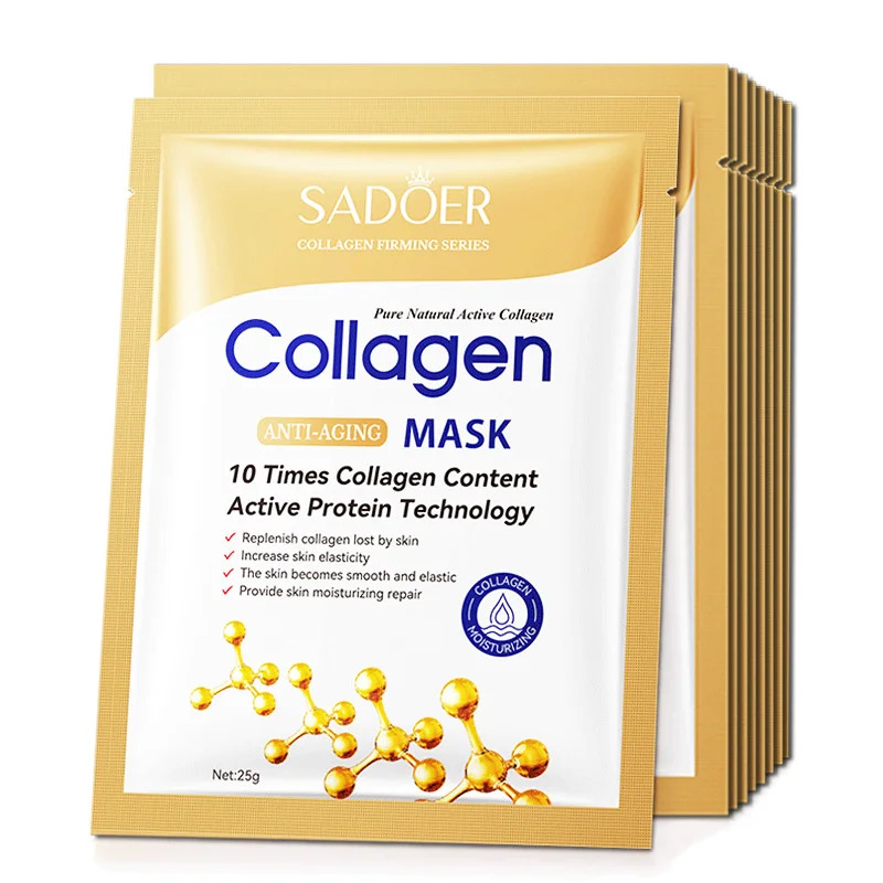 10pcs Anti-aging Collagen Face - Sheet Mask Collagen บทวิจารณ์และราคา