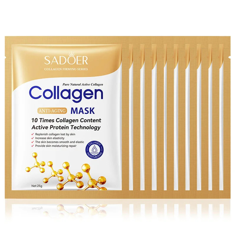 10pcs Anti-aging Collagen Face - Sheet Mask Collagen บทวิจารณ์และราคา