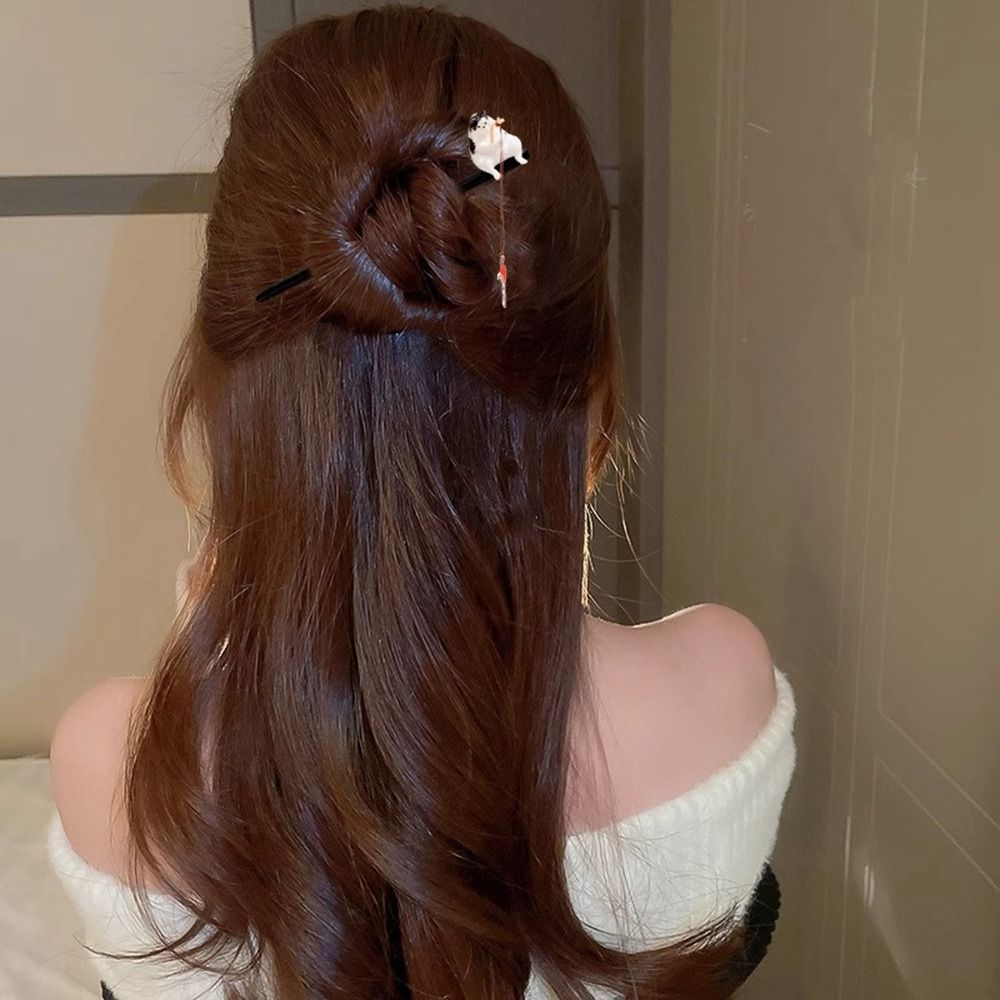 Antique Cat Fishing Wooden Hai - Hanbok Hair Pin บทวิจารณ์และราคา