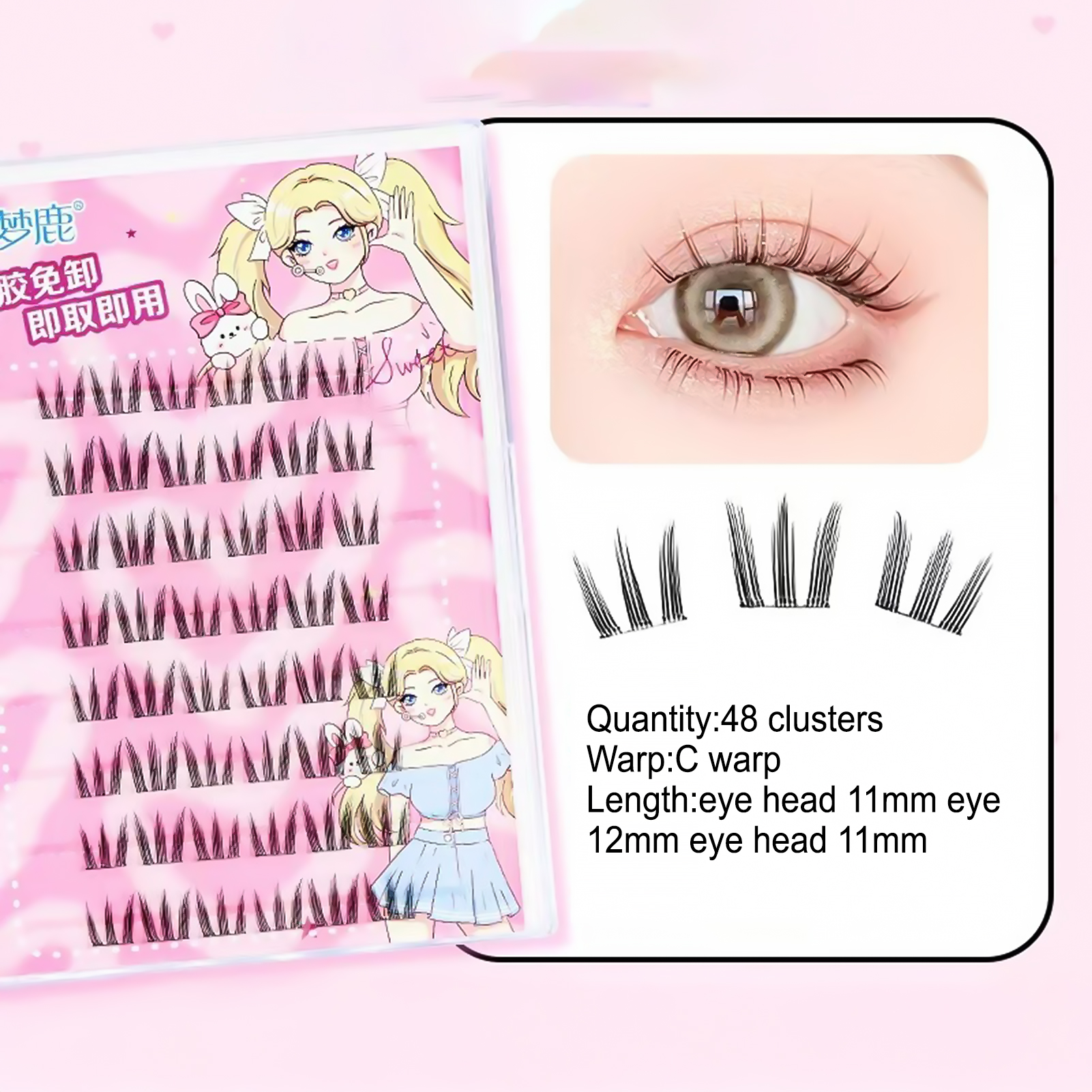 Women DIY Curling Eyelash Clus - Korean Women Lifestyle บทวิจารณ์และราคา