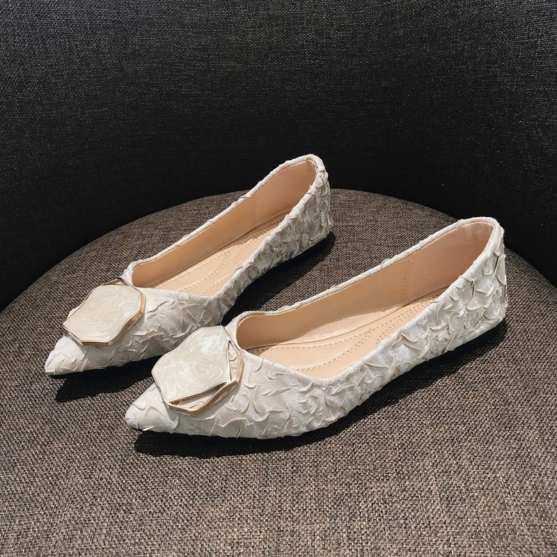 Women's Shoes Flat Pointed Toe - Korean Daily Lifestyle บทวิจารณ์และราคา