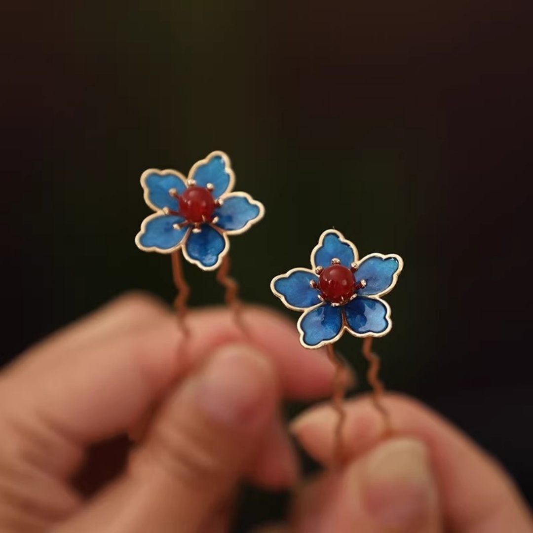 Blue Flower Ancient-Style Hanf - Hanbok Hair Pin บทวิจารณ์และราคา