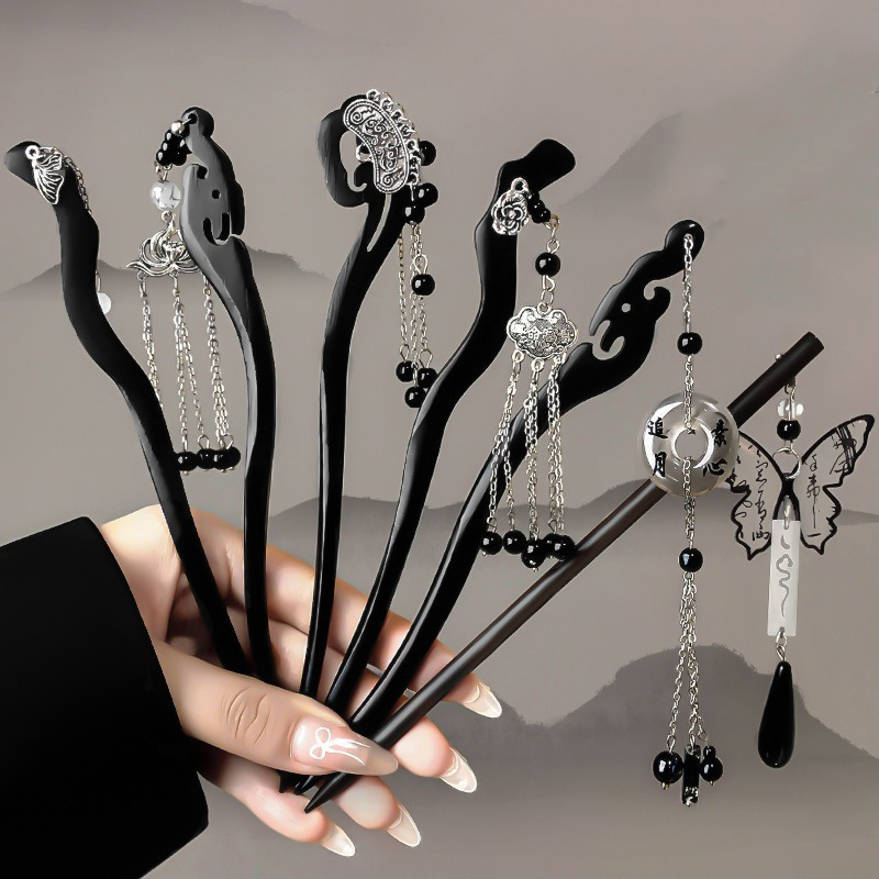 1pc Chinese Ancient Style Ink  - Hanbok Hair Pin บทวิจารณ์และราคา