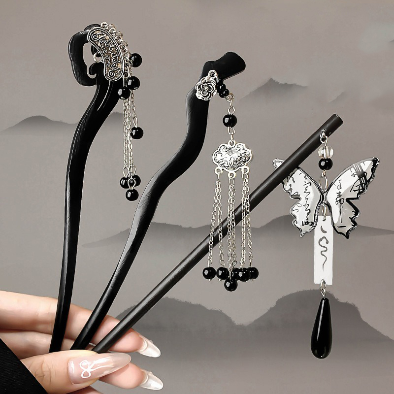 1pc Chinese Ancient Style Ink  - Hanbok Hair Pin บทวิจารณ์และราคา
