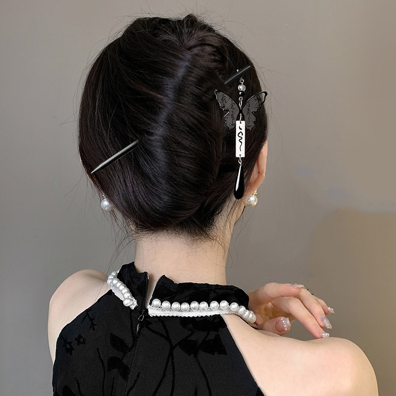 1pc Chinese Ancient Style Ink  - Hanbok Hair Pin บทวิจารณ์และราคา