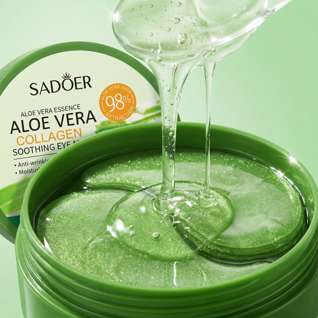 60pcs Aloe Vera Collagen Eye M - Sheet Mask Collagen บทวิจารณ์และราคา