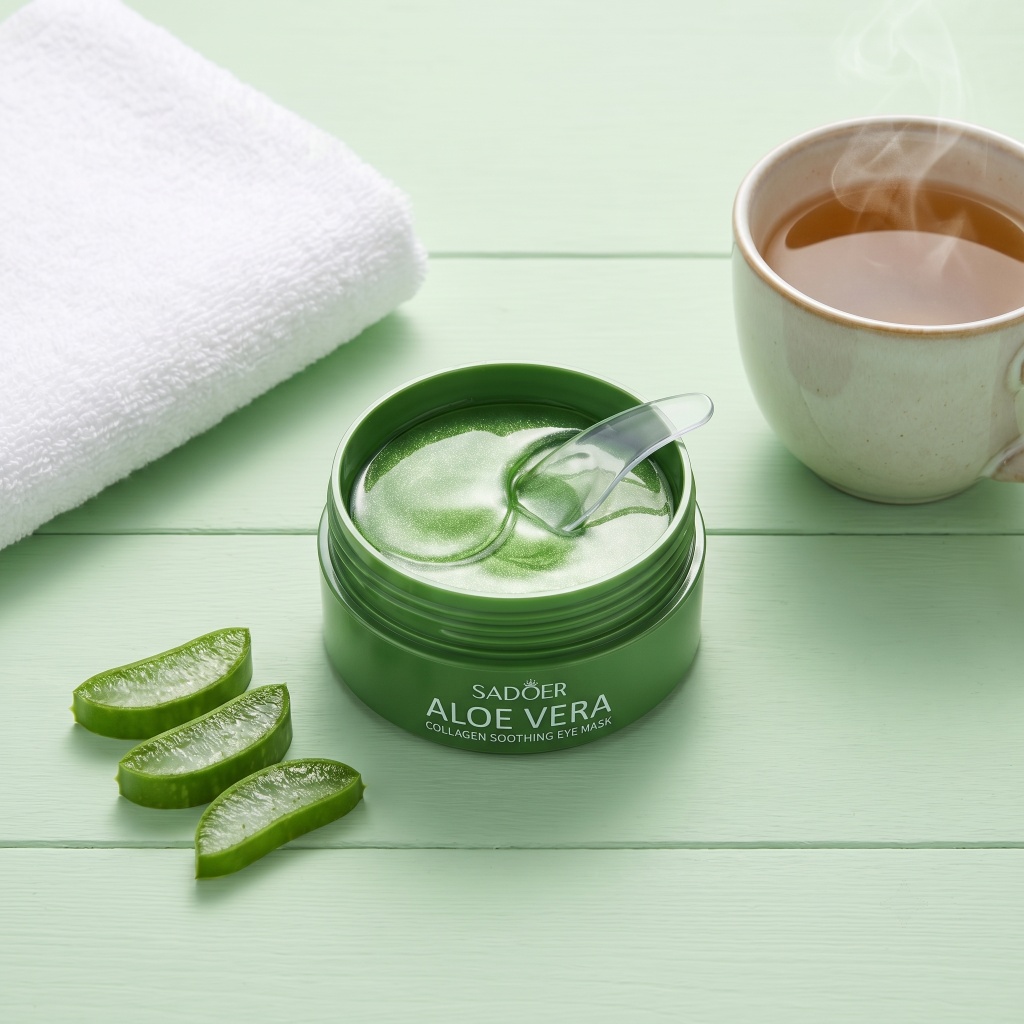 60pcs Aloe Vera Collagen Eye M - Sheet Mask Collagen บทวิจารณ์และราคา